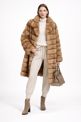 Golden Tortora Russian Sable Coat -39"