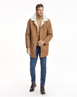 Abrigo de piel de oveja para hombre