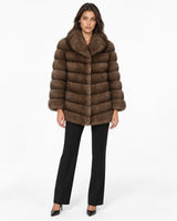 Silvery Tip Dyed Russian Sable Jacket