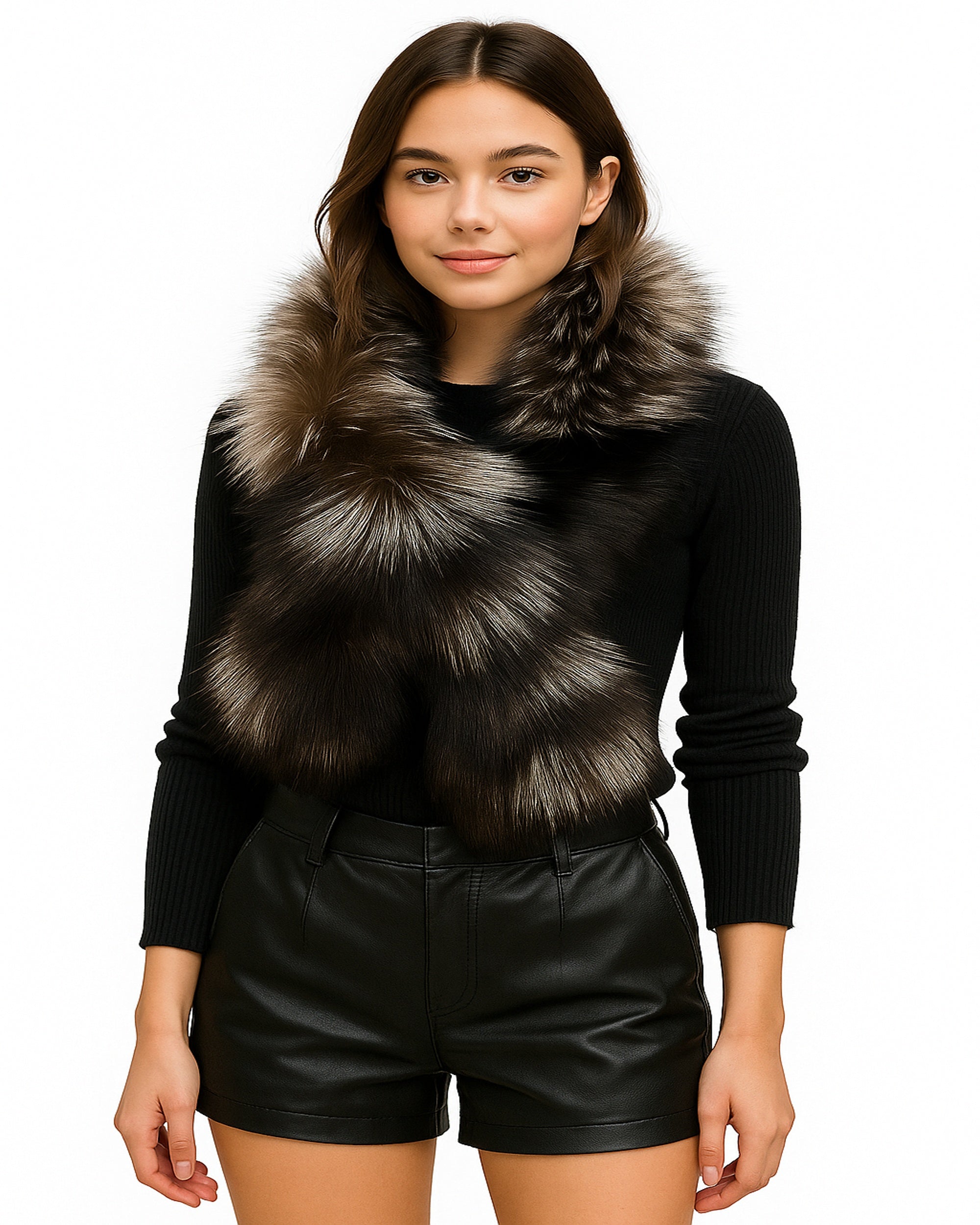 Silver Fox Pull Thru Scarf