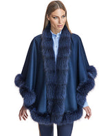Julia & Stella Cashmere & Fox Trim Cape