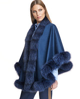 Julia & Stella Cashmere & Fox Trim Cape