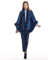 Julia & Stella Cashmere & Fox Trim Cape