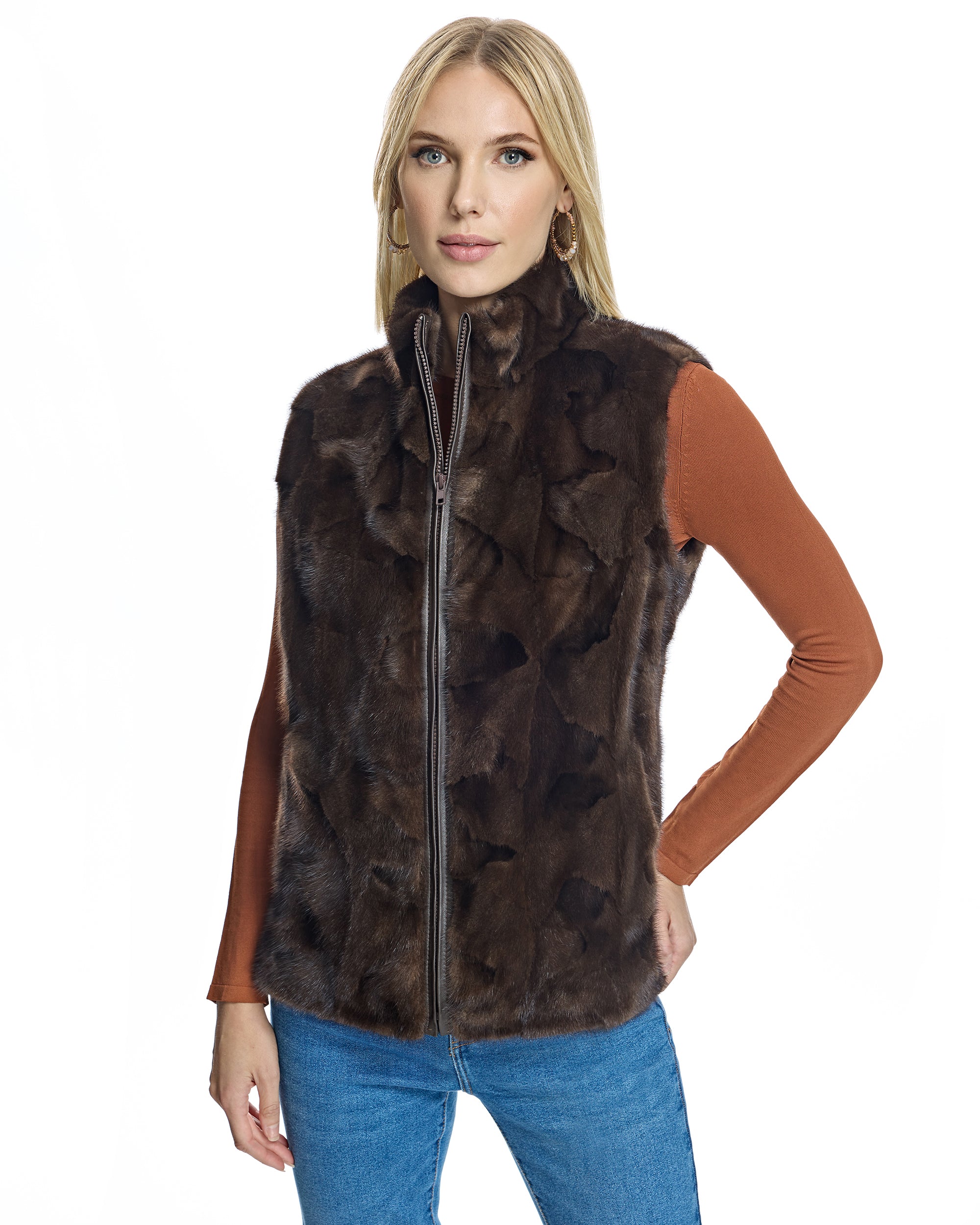 Mink Sections Vest