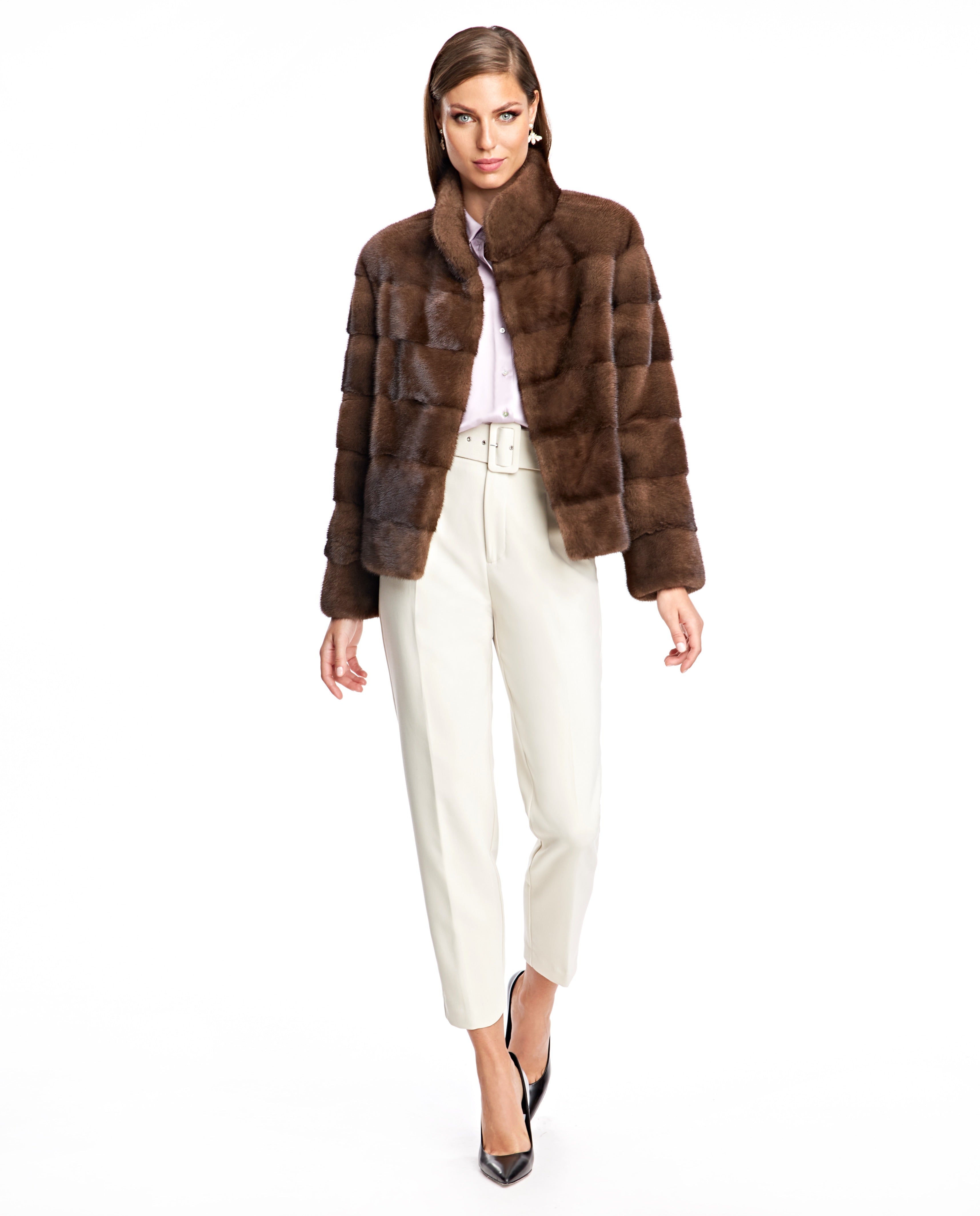 Horizontal Mink Jacket