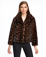 Animal Print Mink Sections Jacket