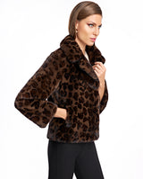 Animal Print Mink Sections Jacket