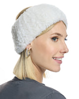 Diadema de piel de oveja tejida