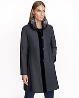 Sheared Mink Reversible Coat with Chinchilla Trim