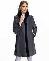 Sheared Mink Reversible Coat with Chinchilla Trim