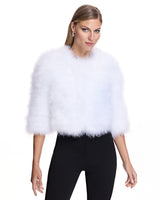 Cropped Feather Bolero- Maximilian