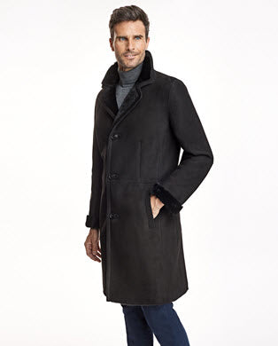 Abrigo de piel de oveja para hombre