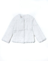 Chaqueta de conejo sin cuello